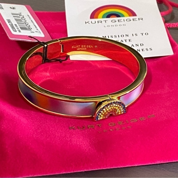 Kurt Geiger London Rainbow Tie Dyed Bangle Bracelet - Picture 5 of 7